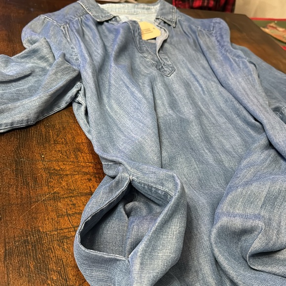 CHICO’S SHIRTDRESS WITH ROLL-UP SLEEVES AND POCKETS ON BOTH SIDES! PERFECT L - Picture 11 of 13